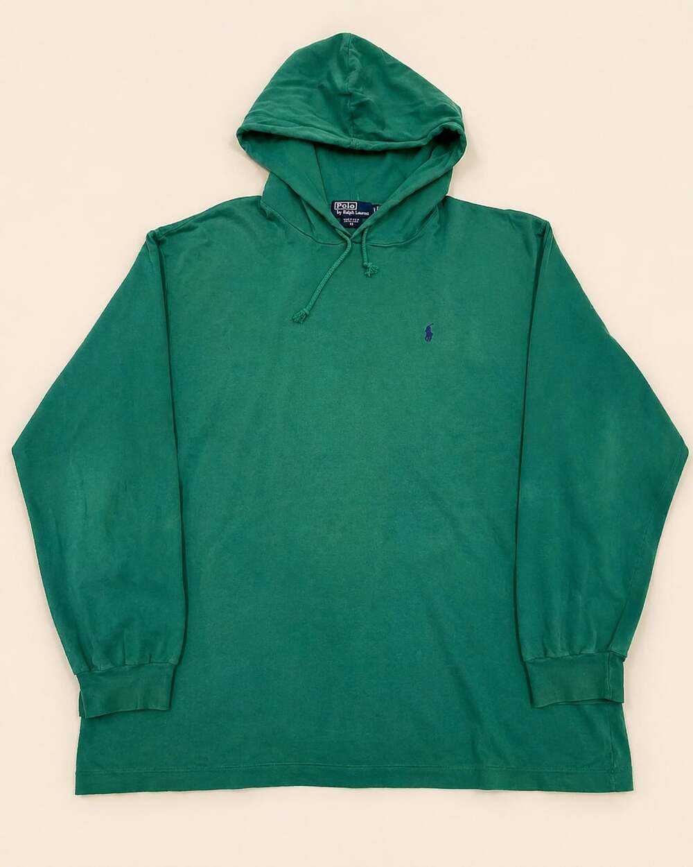 Polo Ralph Lauren Hoodie Green Made USA XL Vintage Y2K Streetwear